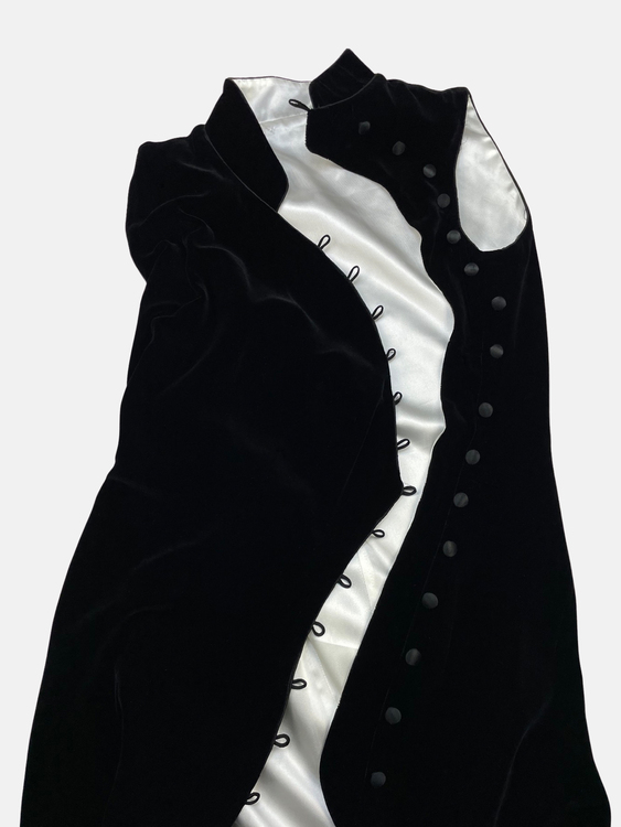 Black Velvet Midi Dress 