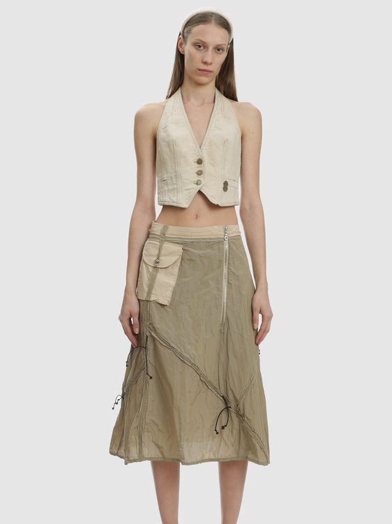 Iridescent Midi Skirt 