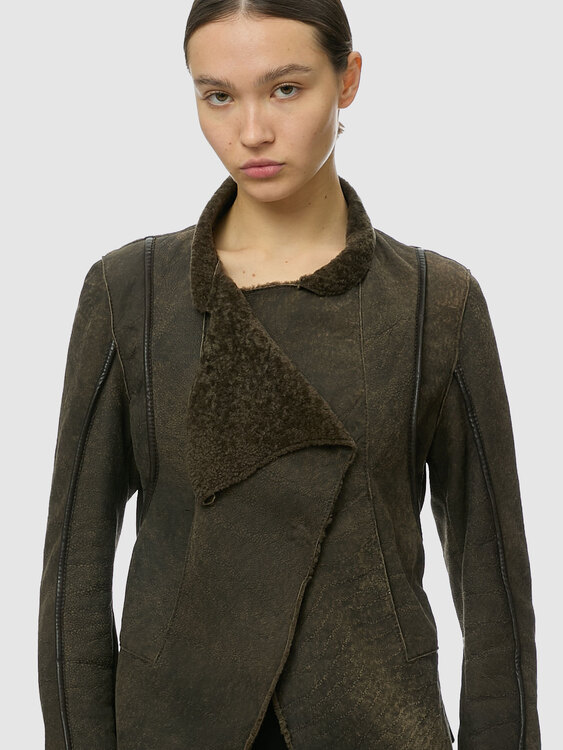 Brown Faux Suede Jacket 