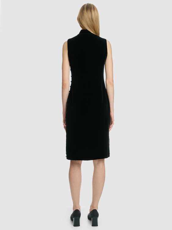 Black Velvet Midi Dress 