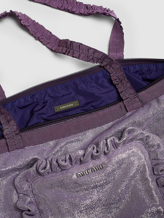 Miu Miu Shimmery Lavender Tote Bag 