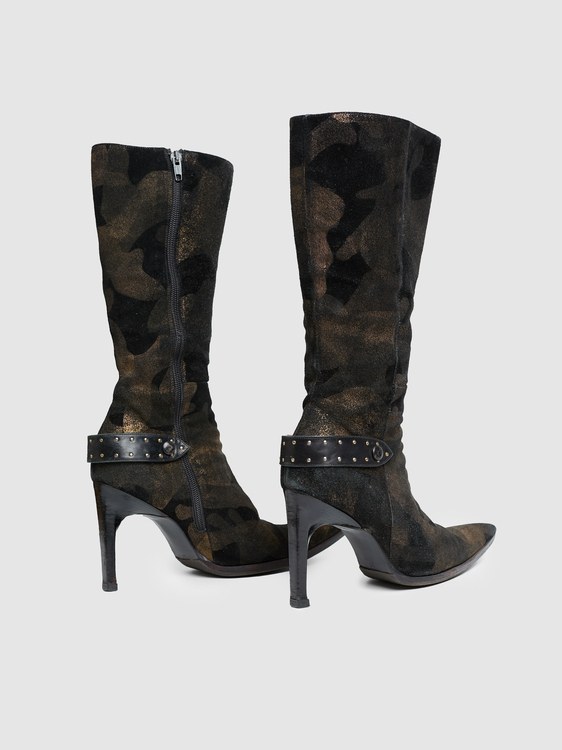 Suede Stiletto Boots 