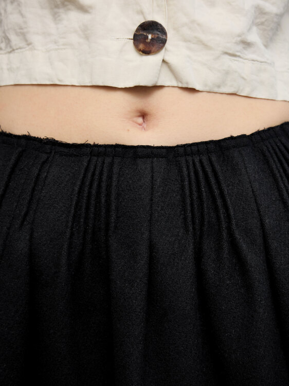 Miu Miu Black Pleated Skirt 