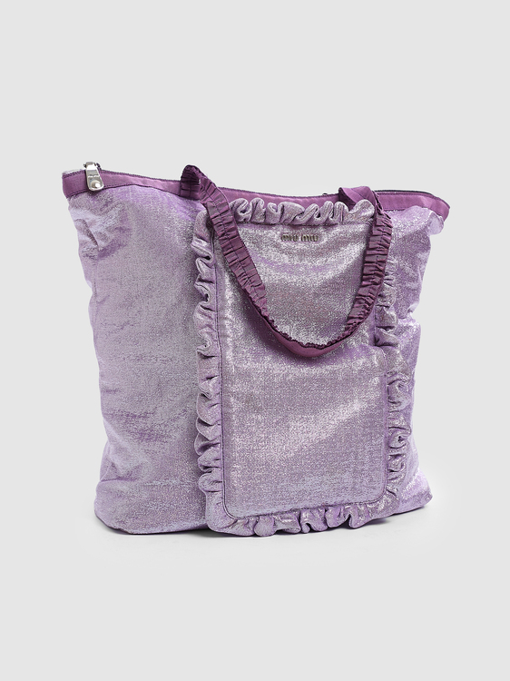 Miu Miu Shimmery Lavender Tote Bag 