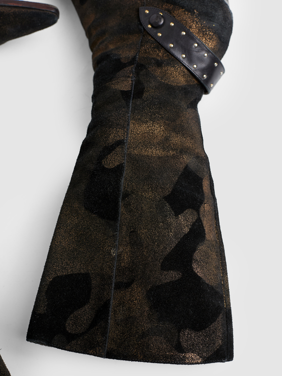 Suede Stiletto Boots 