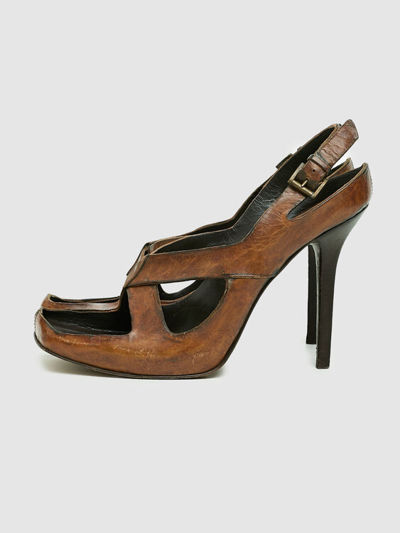 Brown Leather Heels 