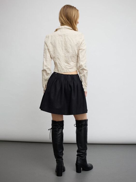 Miu Miu Black Pleated Skirt 