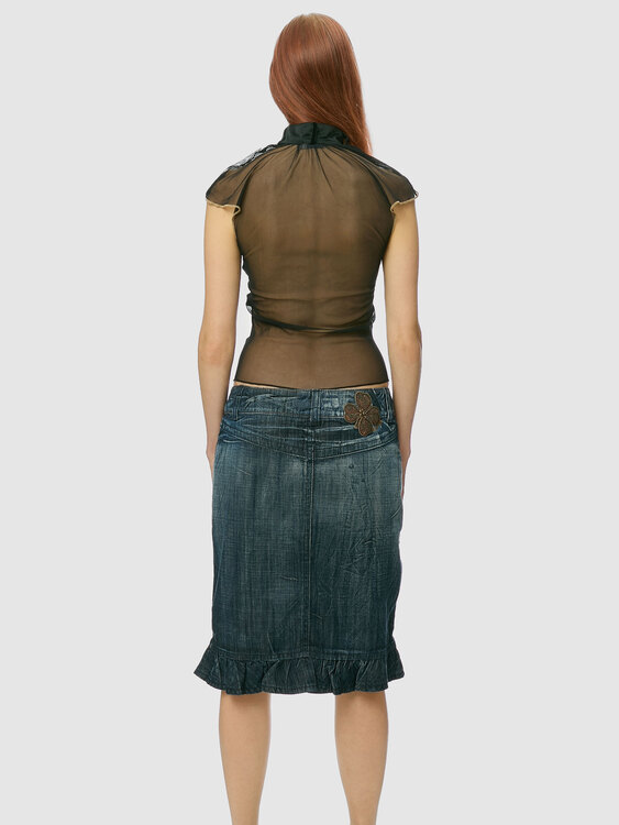Cultura Mesh And Satin Shirt 
