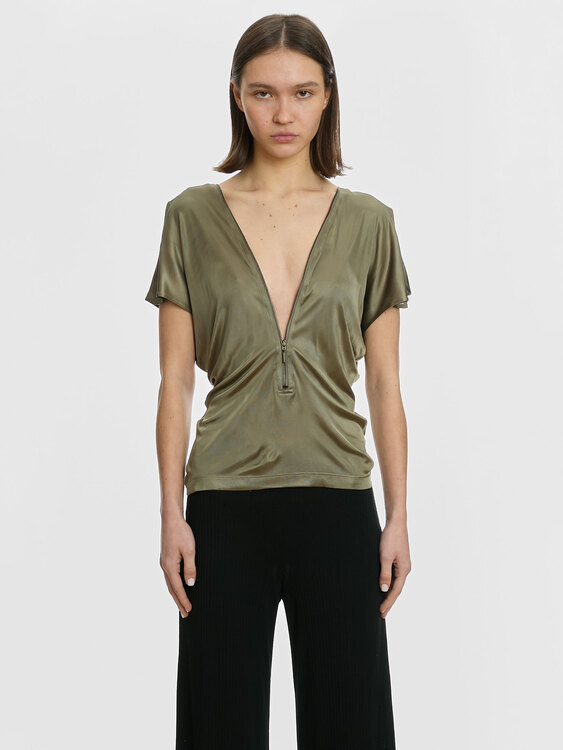 Plein Sud Khaki Zip Top 