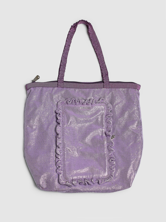 Miu Miu Shimmery Lavender Tote Bag 