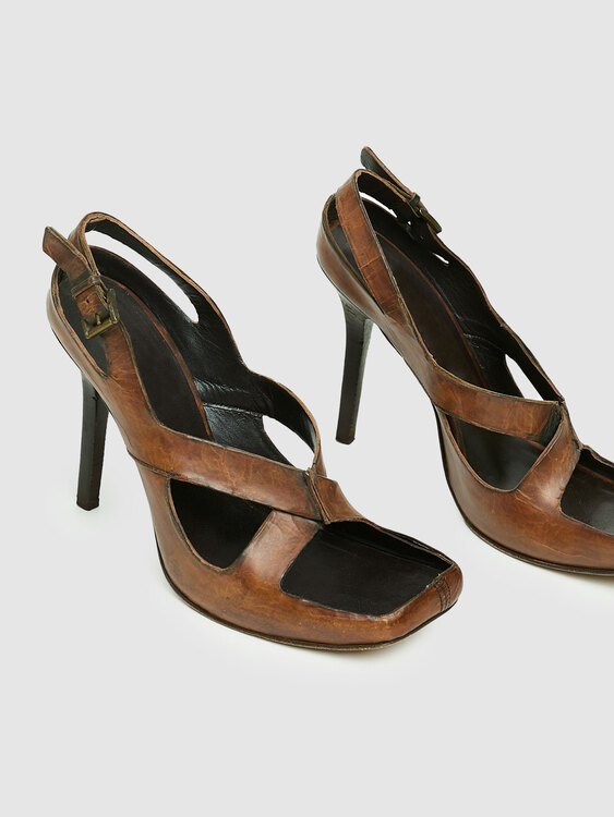 Brown Leather Heels 