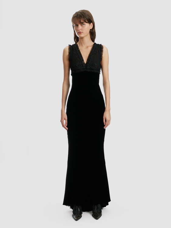 Gaultier Velvet Maxi Dress 