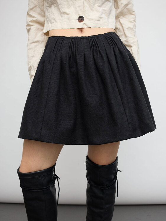 Miu Miu Black Pleated Skirt 