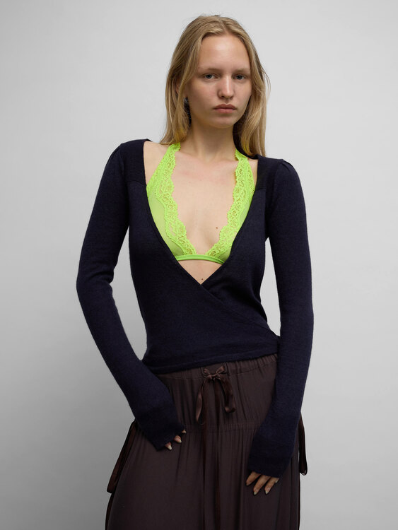 Purple Wrap Around Effect Jumper 