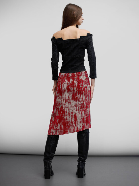 Extē Asymmetrical Midi Skirt 