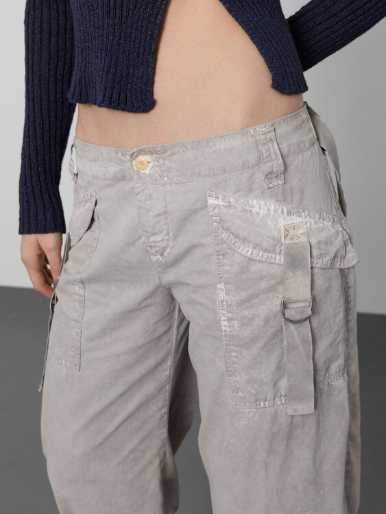 Grey Cargo Carpi Trousers 