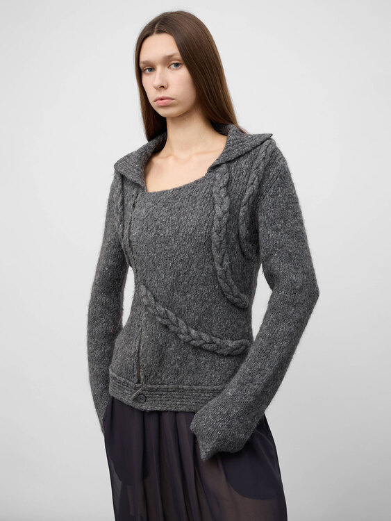 Diesel Grey Knit Cardigan 