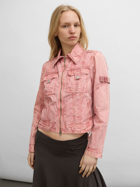 Pink Washed Effect Jacket 