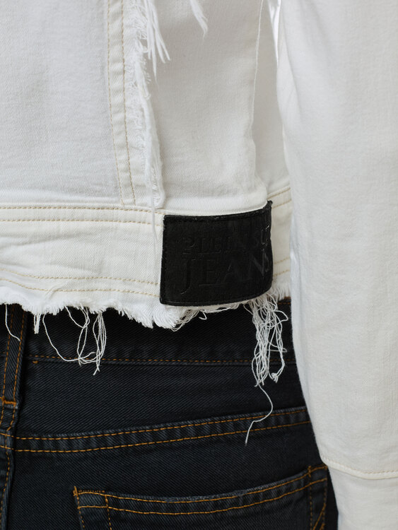 Plein Sud White Denim Jacket 