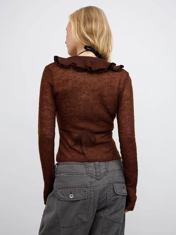 Plein Sud Open-Knit Cardigan 