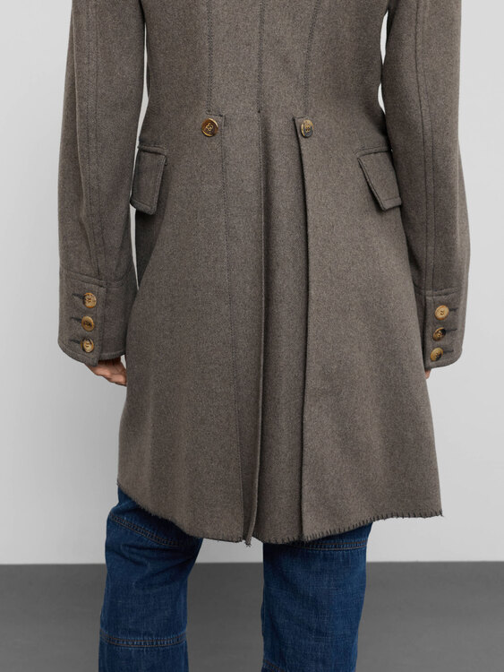 Plein Sud Grey Wool Coat 