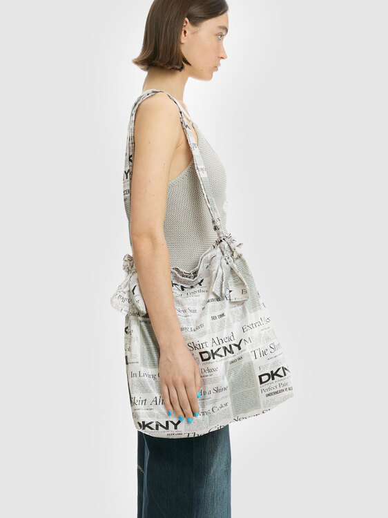 DKNY Newspaper Print Tote Bag 
