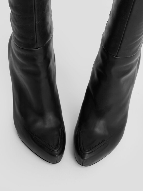 Chalayan Black Leather Boots 