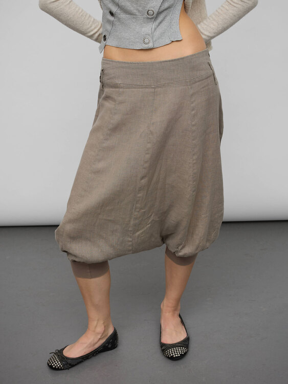 Sarah Pacini Linen Sarouel Trousers 