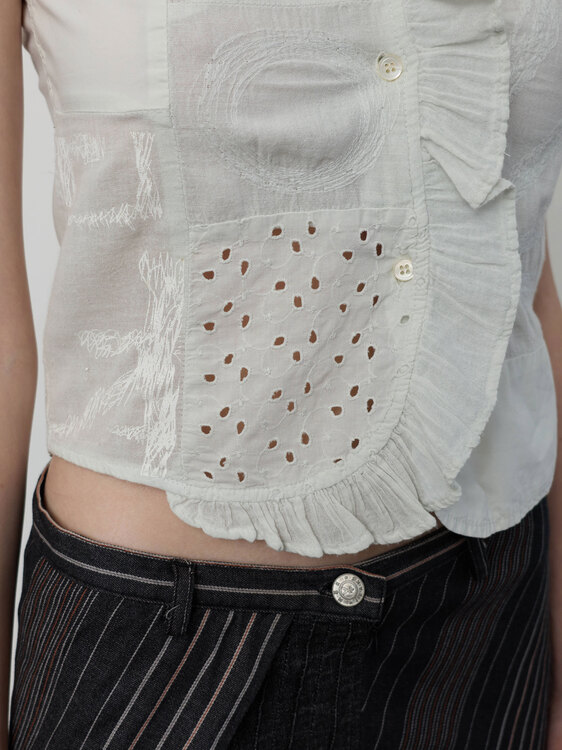 Michiko Koshino Patchwork Blouse 