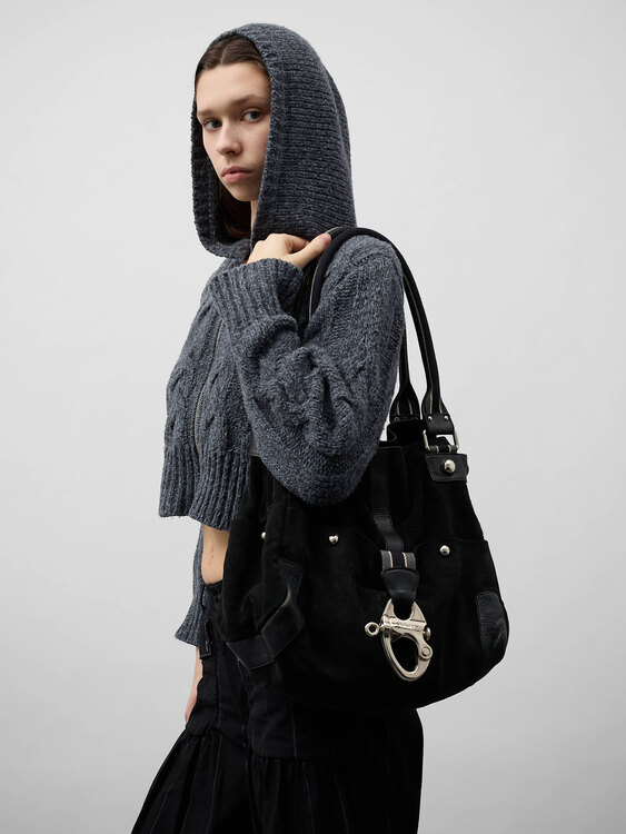 4US Suede Shoulder Bag 