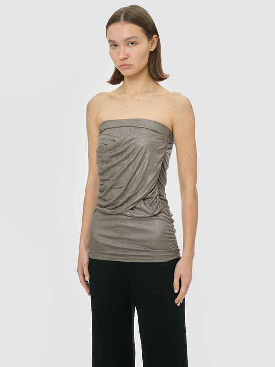 Miss Sixty Silver Strapless Top 