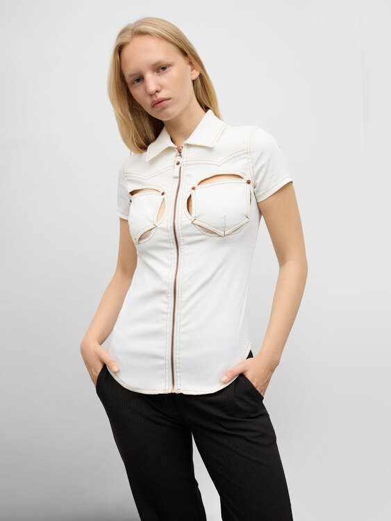 Gaultier Cutout Pockets Shirt 