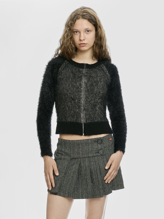 Replay Fuzzy Zip-Up Jumper 