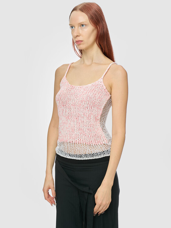 White & Pink Knitted Top 