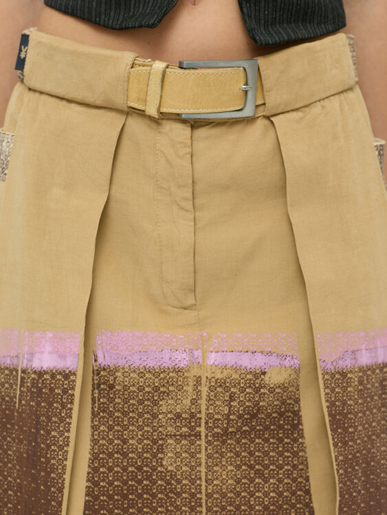 Michiko Koshino Pleated Midi Skirt 