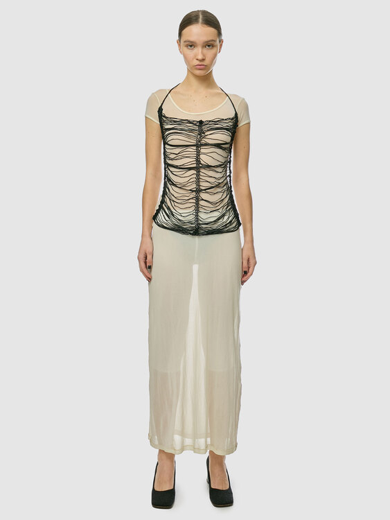 Gazebo Open-Knit Halter Top 