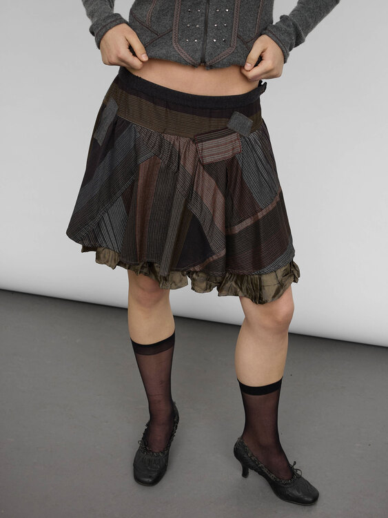 Patchwork Midi Skirt 