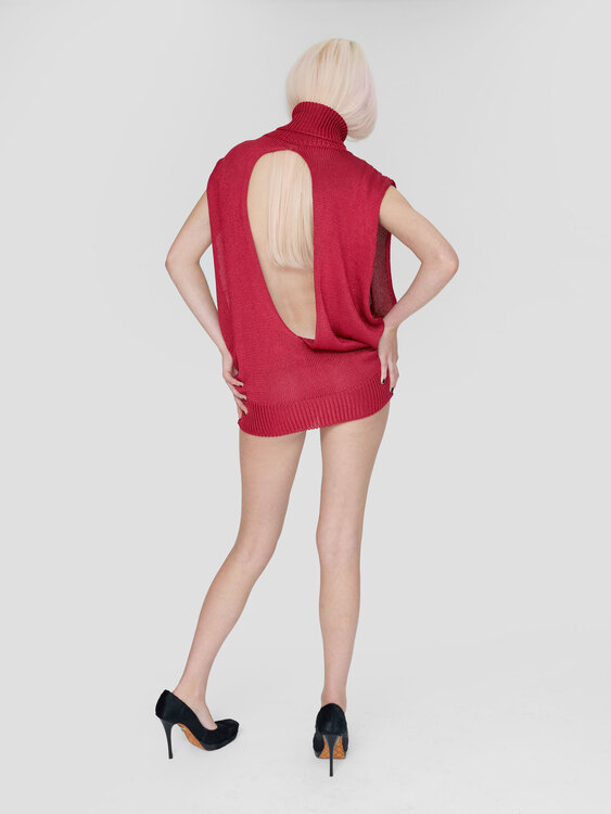 Stefanel Knitted Cutout Dress 