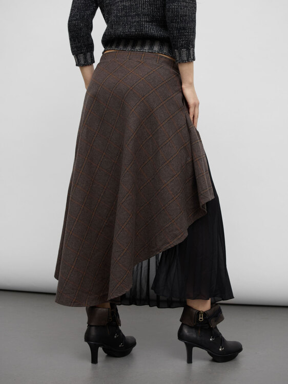 Asymmetrical Twill Skirt 