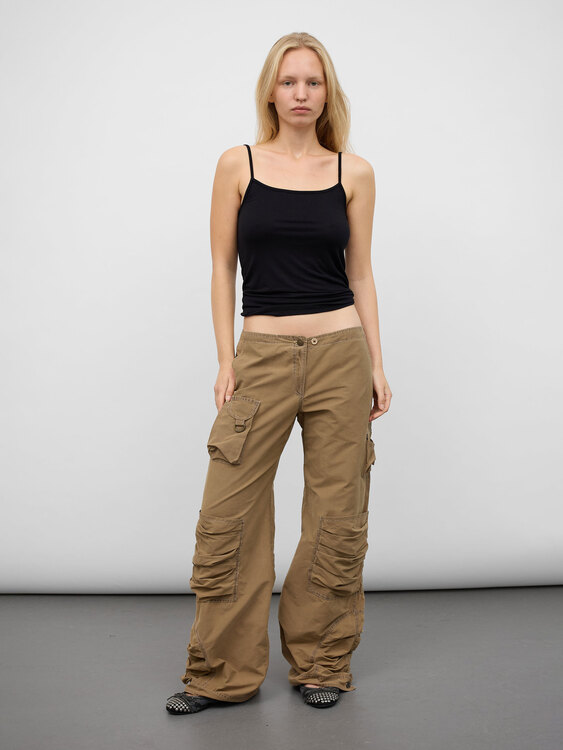 Khaki Cargo Trousers 
