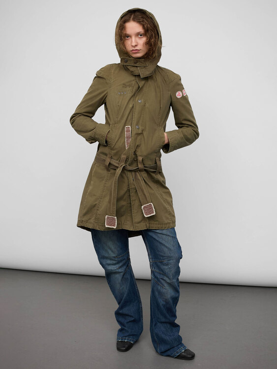 Diesel Khaki Green Coat 