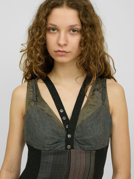 Patchwork Midi Dress 