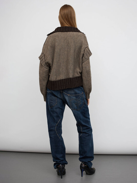 Deconstructed Knitted Cardigan 