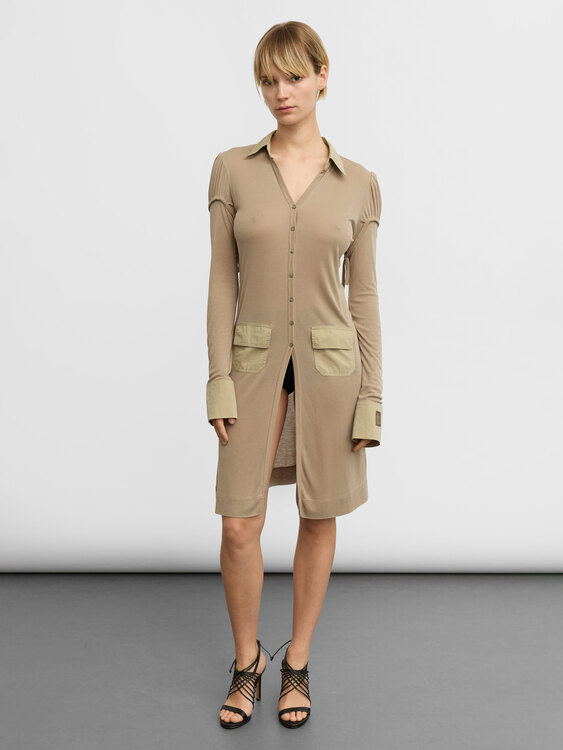 Cop Copine Beige Long Cardigan 