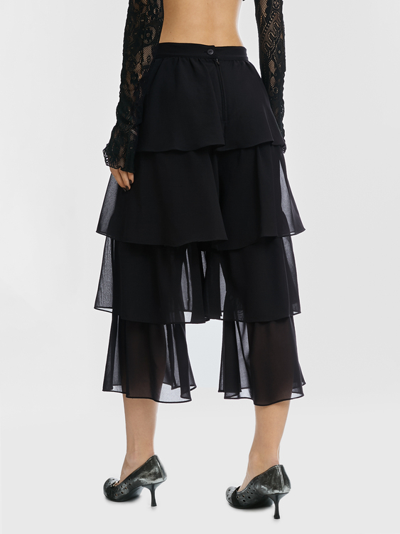 Stefanel Chiffon Flounce Trousers 