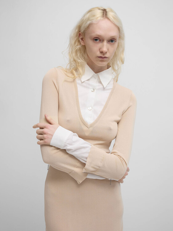 Amaya Arzuaga 2-in-1 Dress 