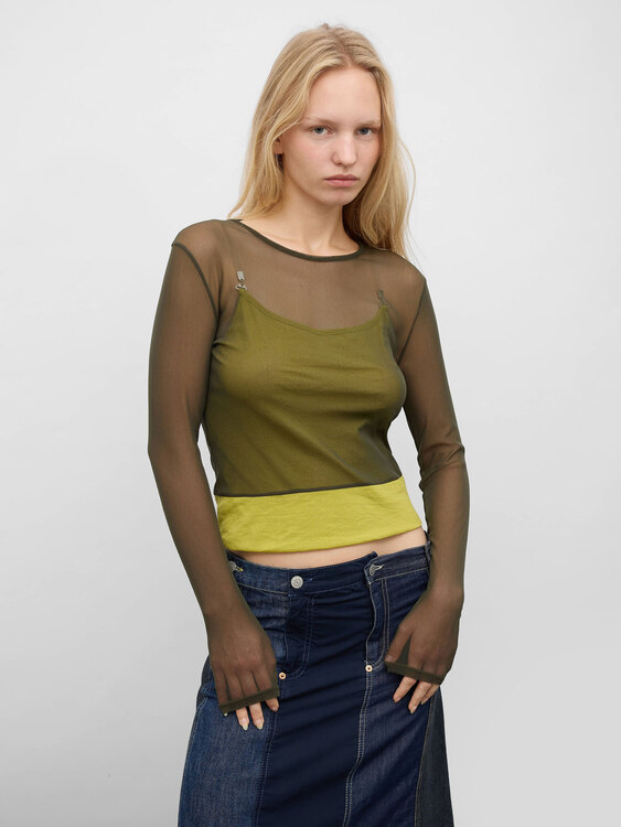 Cop Copine Double Layer Mesh Top 
