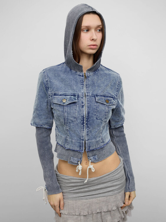 Acid Wash Corduroy Jacket 