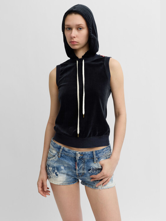Miss Sixty Velvet Hooded Vest 