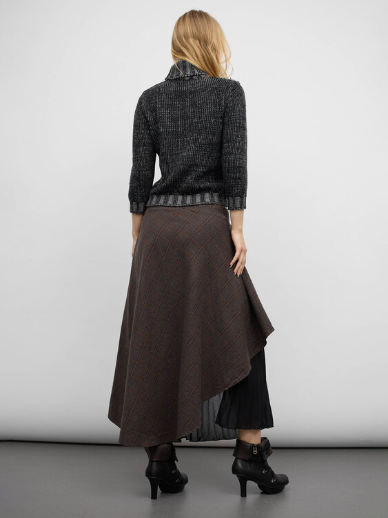 Melange-Knit Turtleneck Jumper 